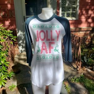 SOLD 21 Threads Jolly AF Baseball Tee